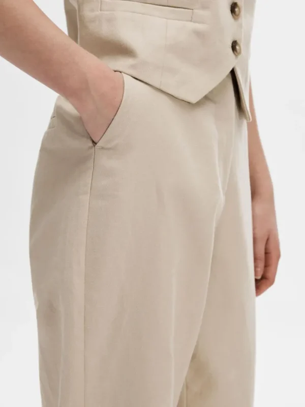 Bukser | Jakkesæt & Blazers>SELECTED STRAIGHT FIT BUKSER Beige