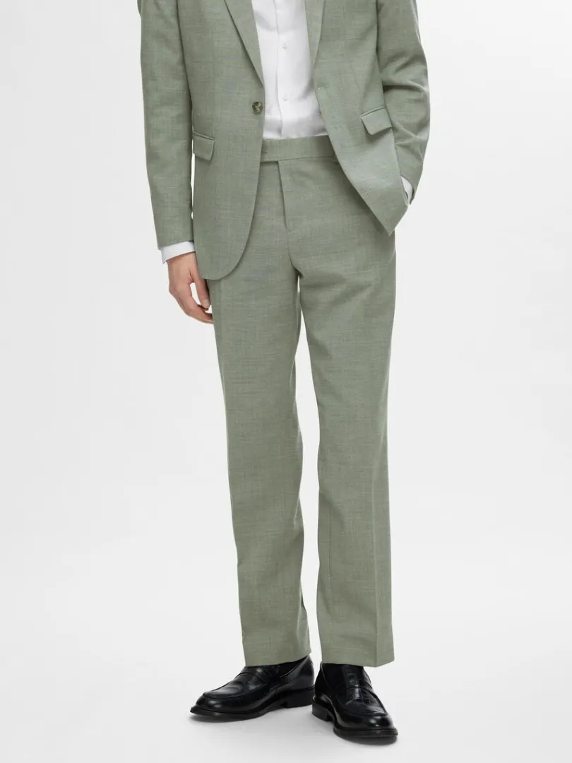 straight_fit_habitbukser_0.webp Bukser | Jakkesæt & Blazers>SELECTED STRAIGHT FIT HABITBUKSER Green