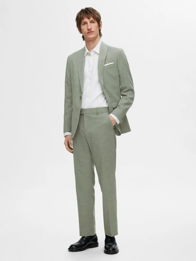 straight_fit_habitbukser_2.webp Bukser | Jakkesæt & Blazers>SELECTED STRAIGHT FIT HABITBUKSER Green