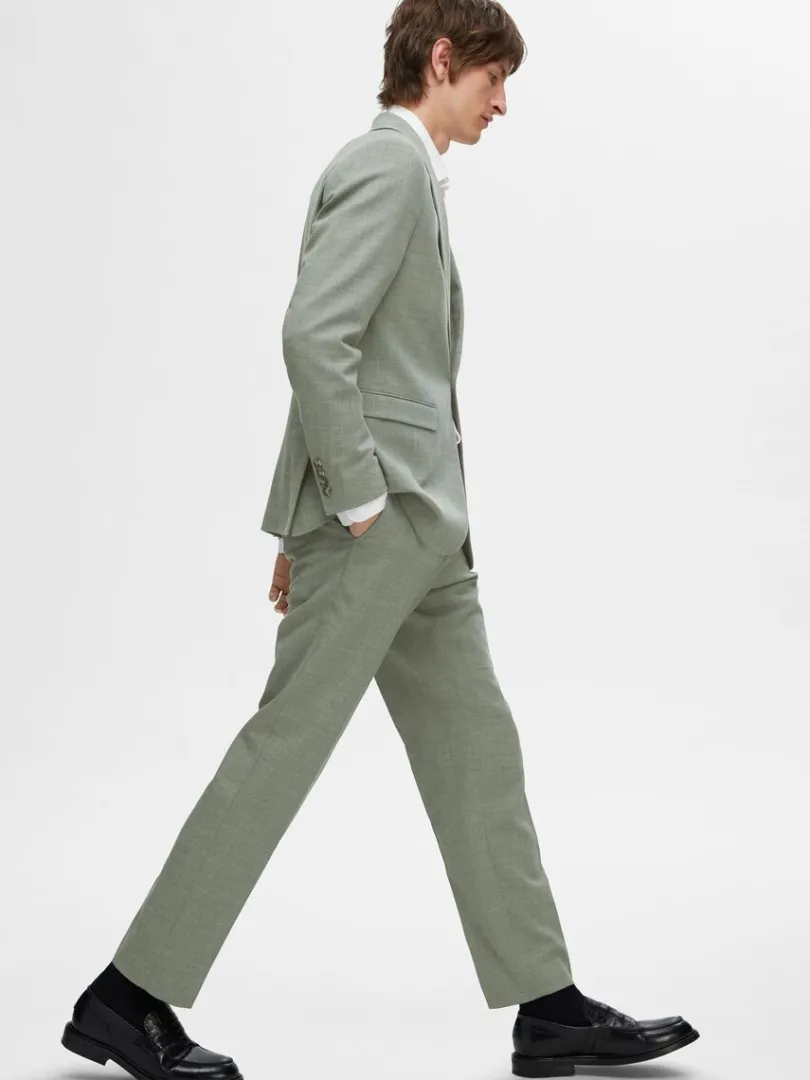 straight_fit_habitbukser_3.webp Bukser | Jakkesæt & Blazers>SELECTED STRAIGHT FIT HABITBUKSER Green