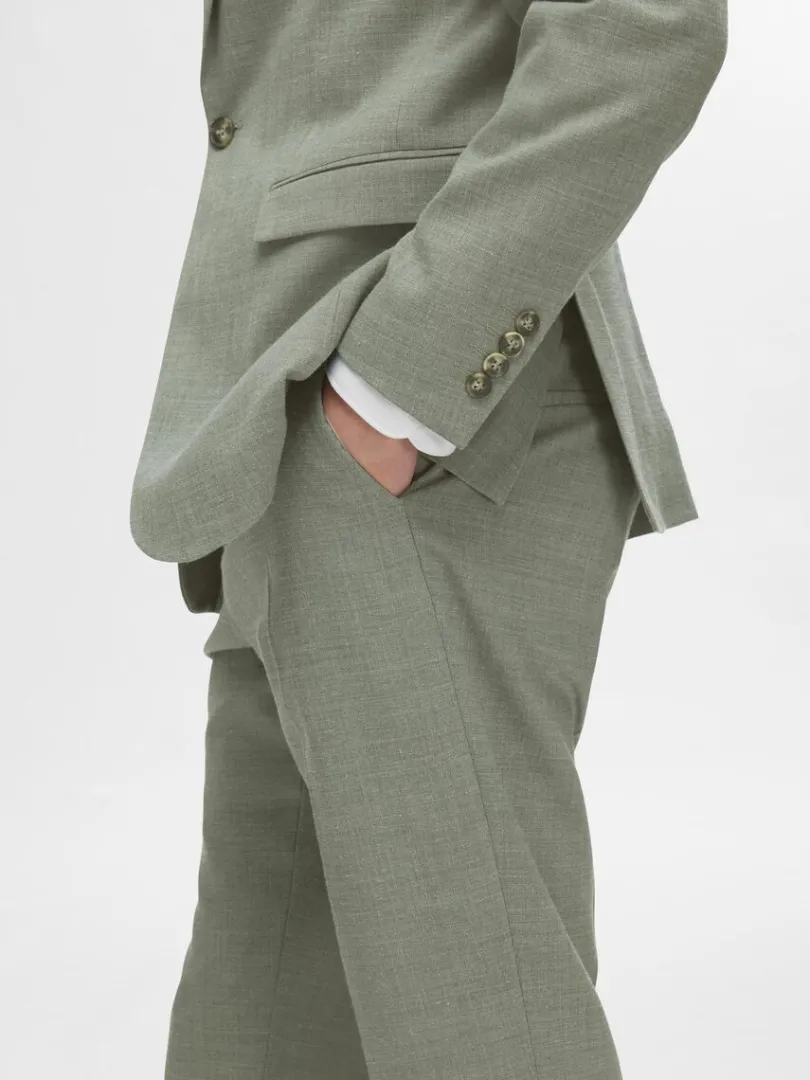 straight_fit_habitbukser_5.webp Bukser | Jakkesæt & Blazers>SELECTED STRAIGHT FIT HABITBUKSER Green