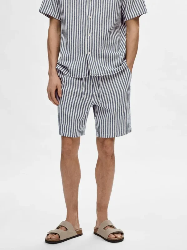 Shorts>SELECTED STRIBEDE SHORTS Blue