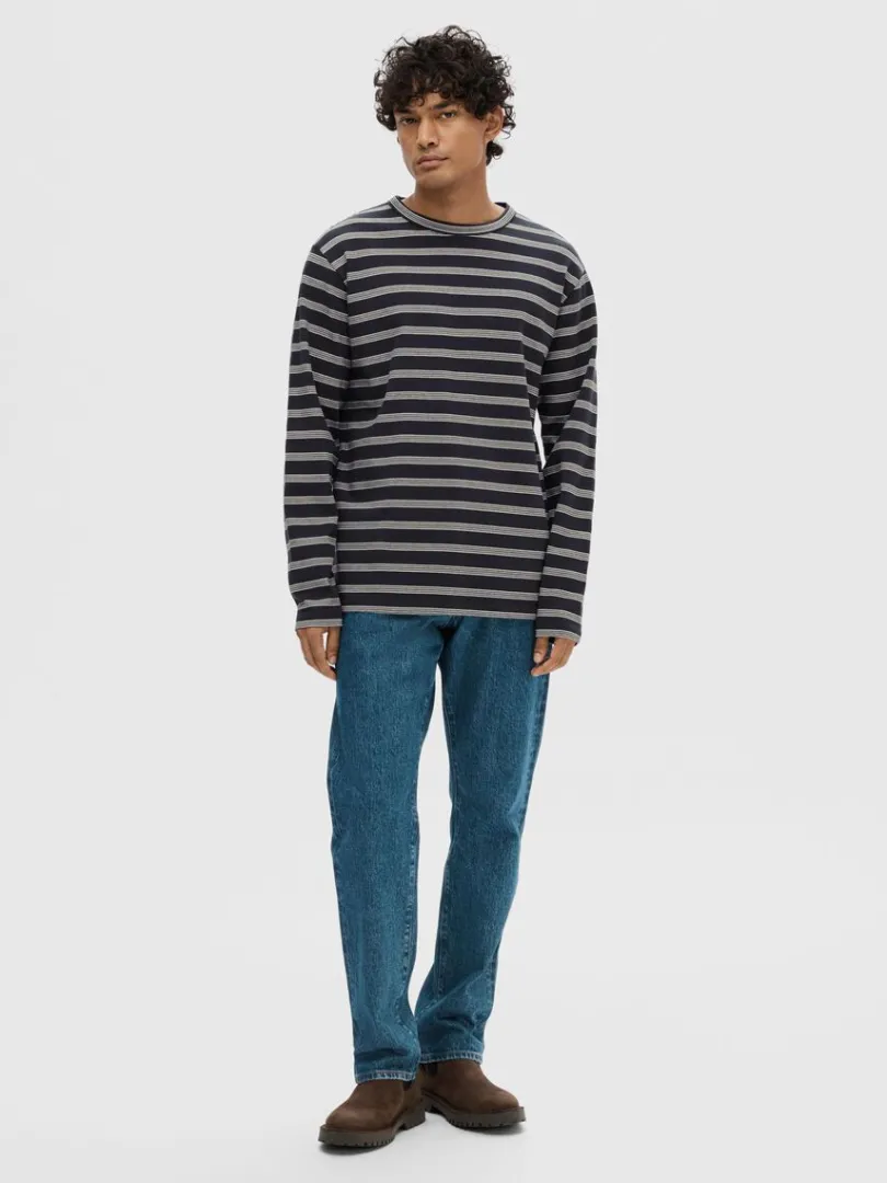 stribet_bomuld_sweatshirt_2.webp Hættetrøjer & Sweatshirts>SELECTED STRIBET BOMULD SWEATSHIRT Blue