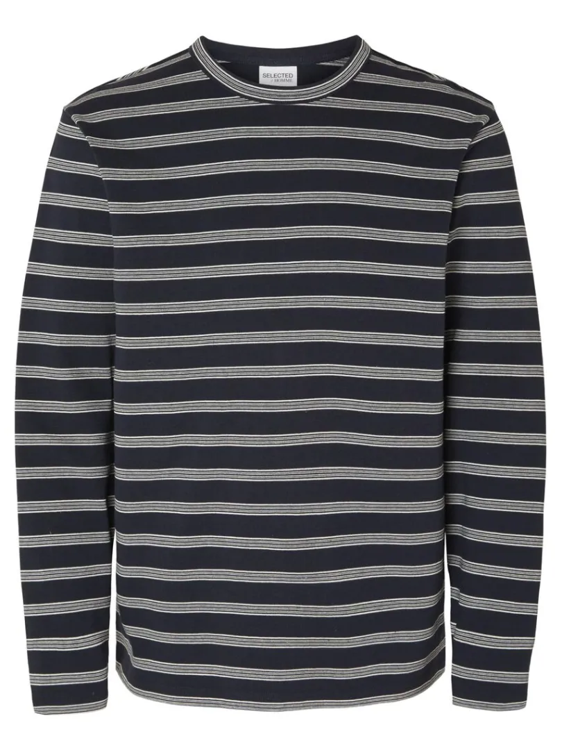 stribet_bomuld_sweatshirt_4.webp Hættetrøjer & Sweatshirts>SELECTED STRIBET BOMULD SWEATSHIRT Blue