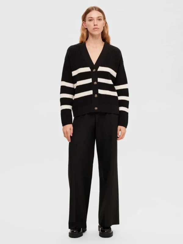 Strik>SELECTED STRIBET CARDIGAN Black