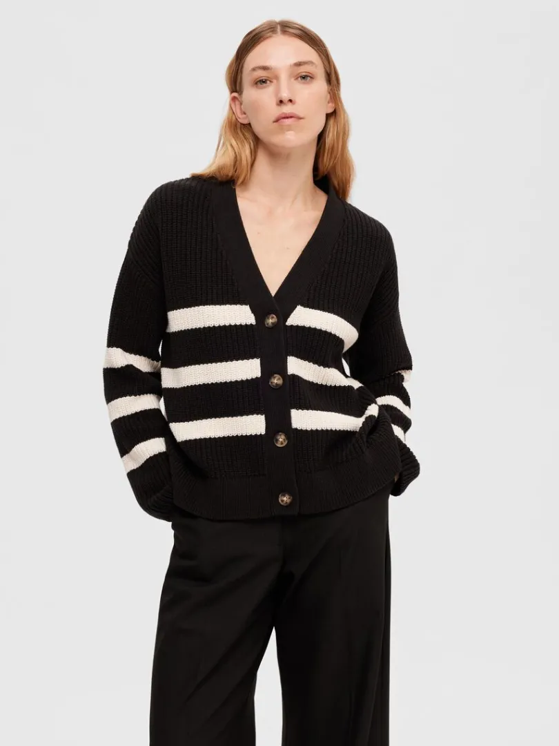stribet_cardigan_2-1.webp Strik>SELECTED STRIBET CARDIGAN Black