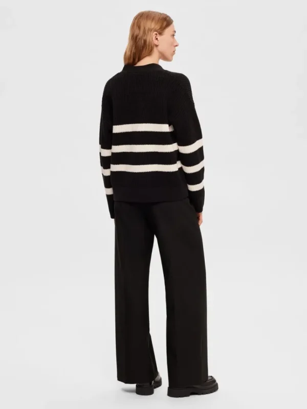 Strik>SELECTED STRIBET CARDIGAN Black