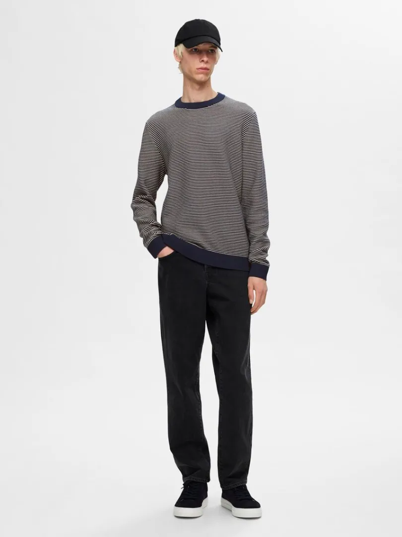 stribet_crewneck_striktrj_1-1.webp Strik>SELECTED STRIBET CREWNECK STRIKTRØJE Blue