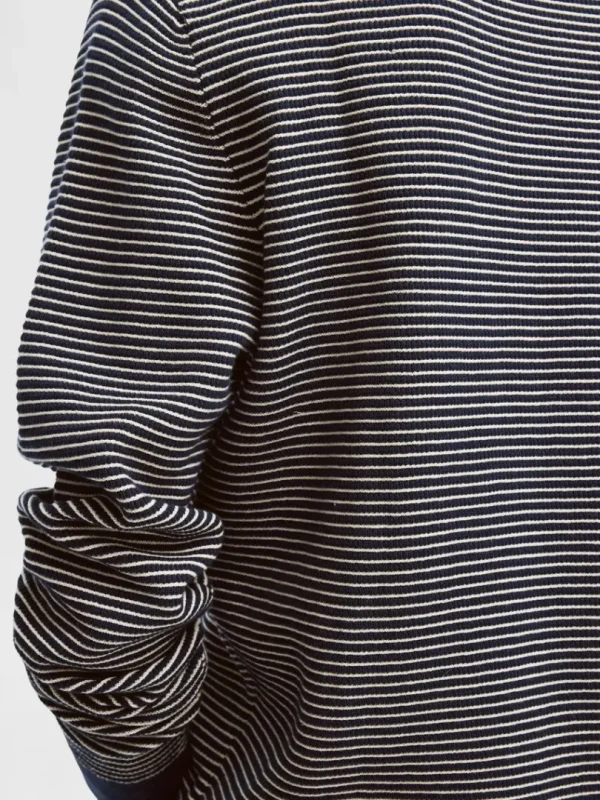 Strik>SELECTED STRIBET CREWNECK STRIKTRØJE Blue