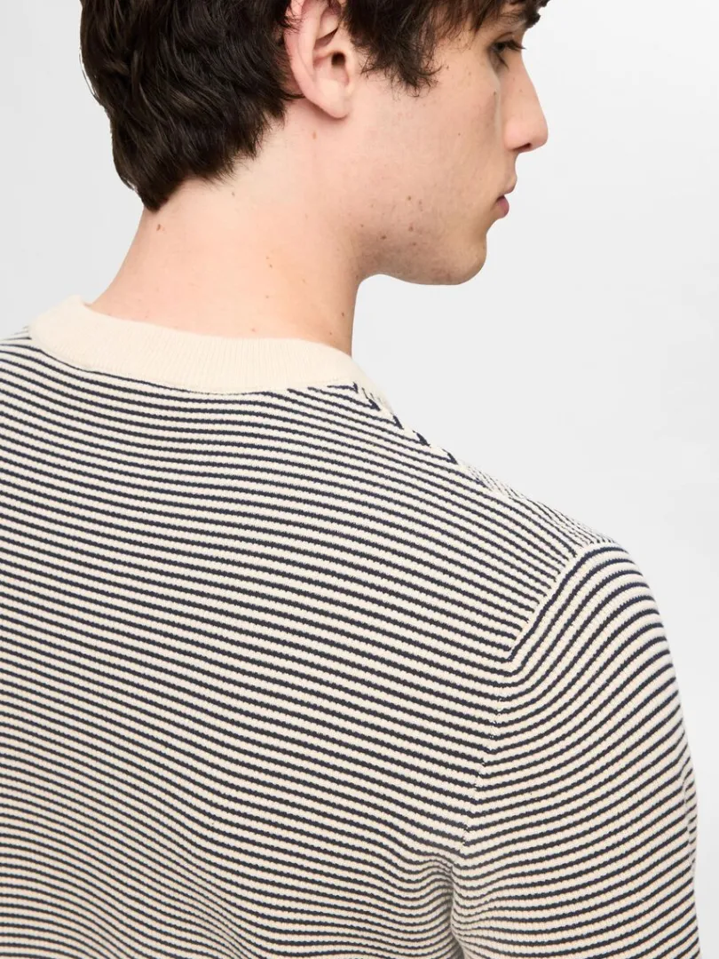 stribet_crewneck_striktrj_3.webp Strik>SELECTED STRIBET CREWNECK STRIKTRØJE Beige