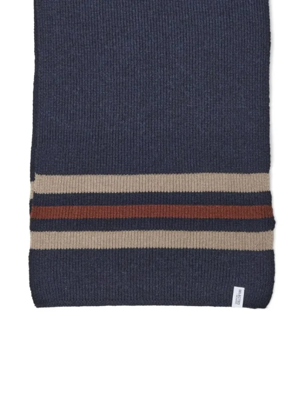 Accessories>SELECTED STRIBET HALSTØRKLÆDE Blue