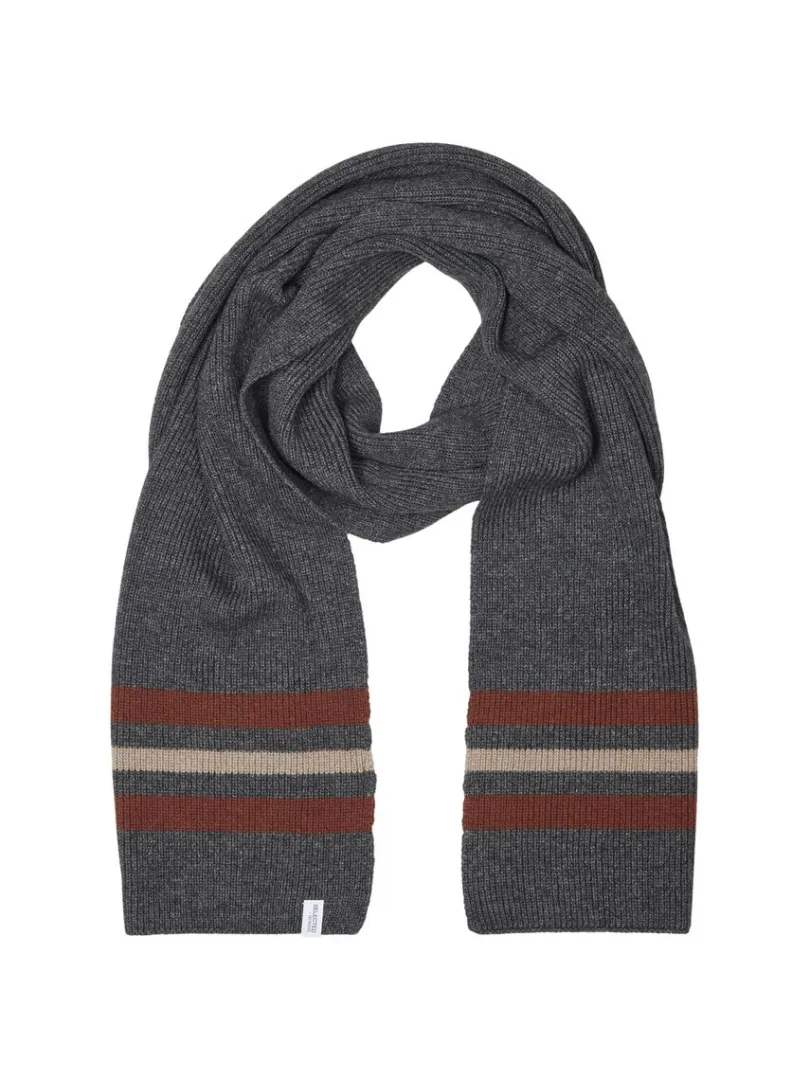 stribet_halstrklde_2-1.webp Accessories>SELECTED STRIBET HALSTØRKLÆDE Grey