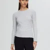 T-shirts>SELECTED STRIBET LANGÆRMET T-SHIRT Grey