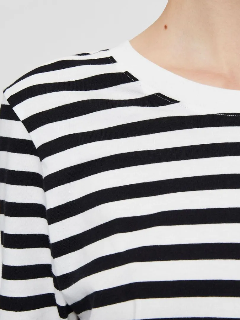 stribet_langrmet_tshirt_2-5.webp T-shirts>SELECTED STRIBET LANGÆRMET T-SHIRT Black
