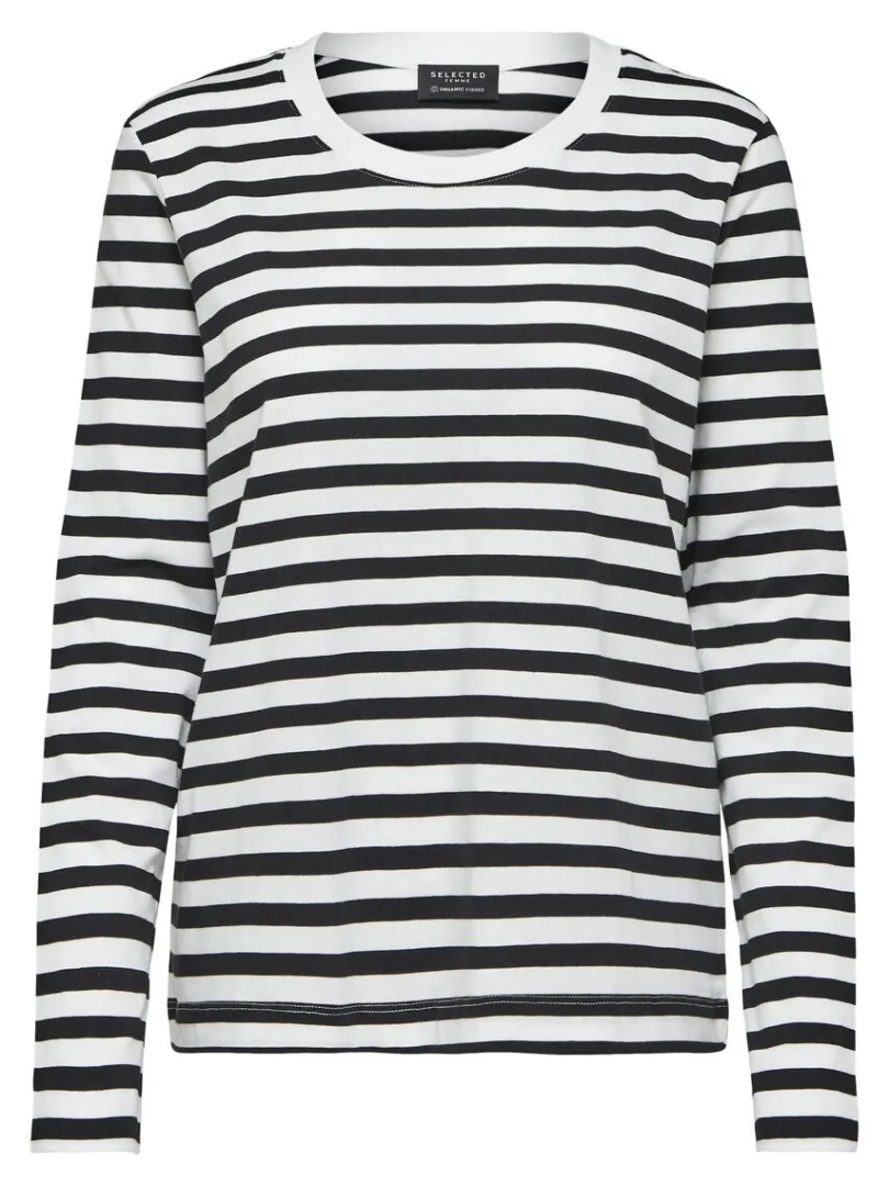stribet_langrmet_tshirt_4-5.webp T-shirts>SELECTED STRIBET LANGÆRMET T-SHIRT Black