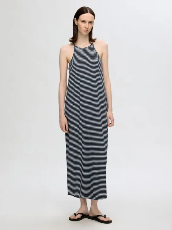 Kjoler>SELECTED STRIBET MAXIKJOLE Blue