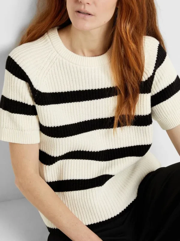 Strik>SELECTED STRIBET STRIKKET TOP White