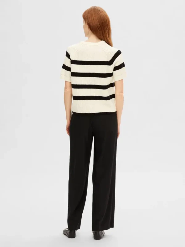 Strik>SELECTED STRIBET STRIKKET TOP White