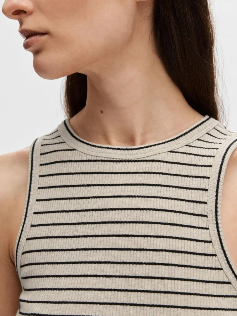 stribet_tanktop_3.webp Toppe Og Bluser>SELECTED STRIBET TANKTOP Beige