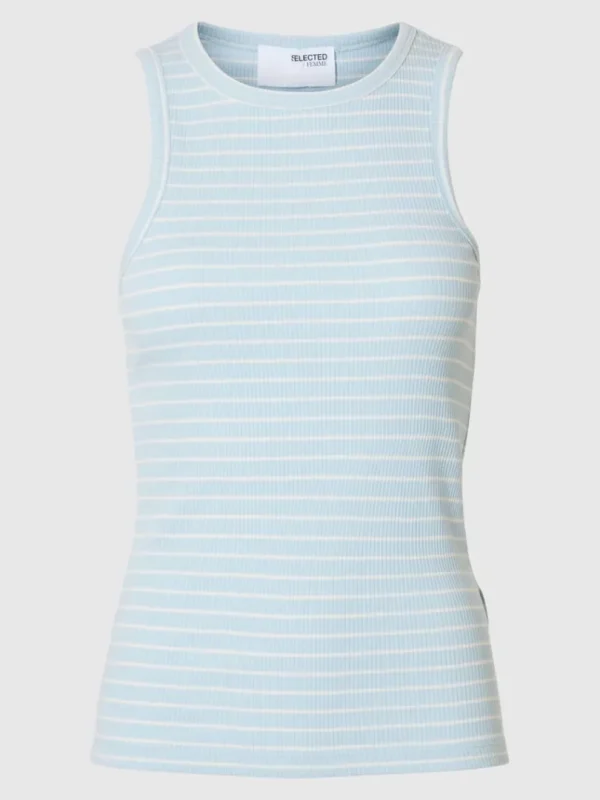 Toppe Og Bluser>SELECTED STRIBET TANKTOP Blue