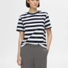 T-shirts>SELECTED STRIBET T-SHIRT Blue