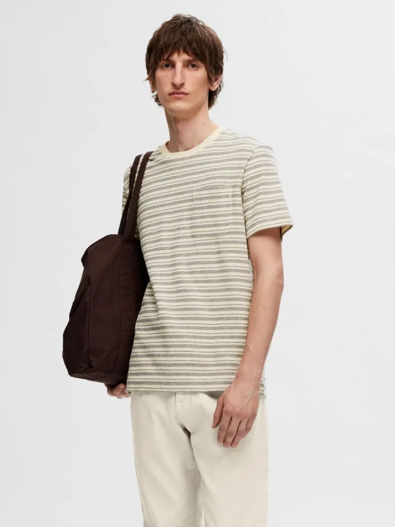 stribet_tshirt_0-5.webp T-shirts>SELECTED STRIBET T-SHIRT Grey