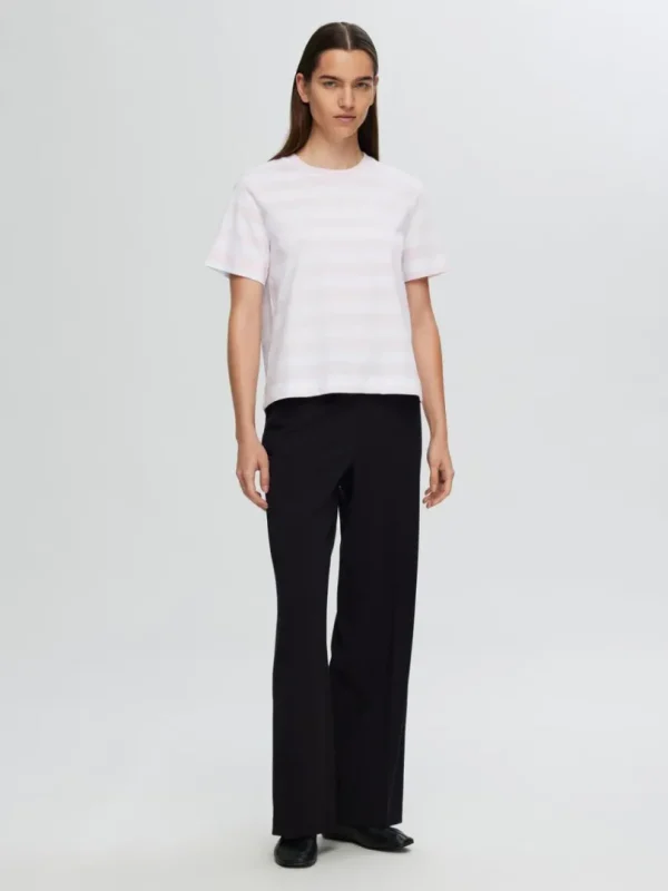 T-shirts>SELECTED STRIBET T-SHIRT Pink