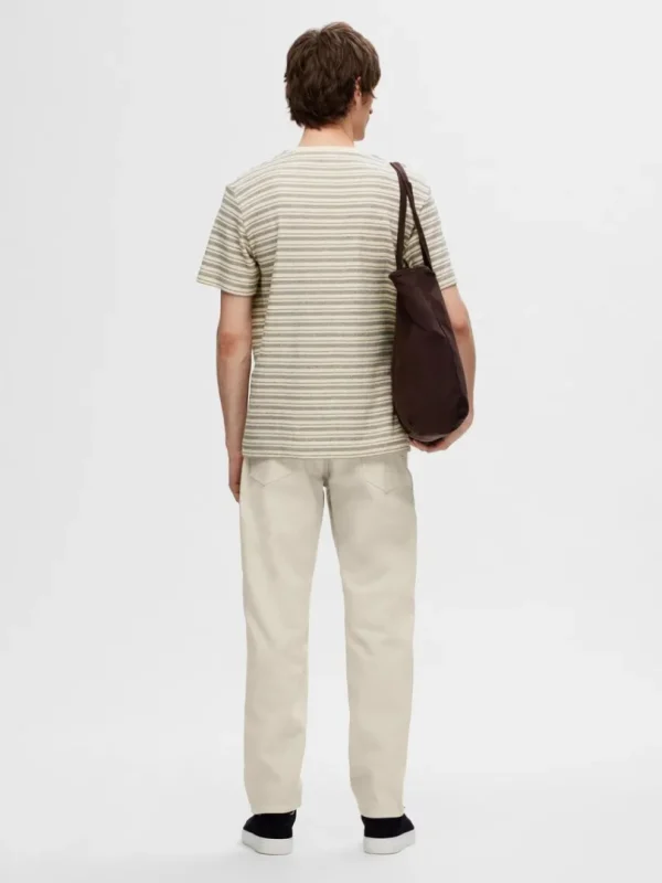 T-shirts>SELECTED STRIBET T-SHIRT Grey