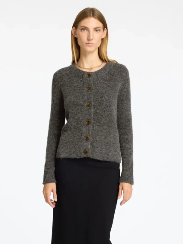 Strik>SELECTED STRIKKET CARDIGAN Grey