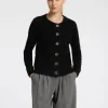 Strik>SELECTED STRIKKET CARDIGAN Black