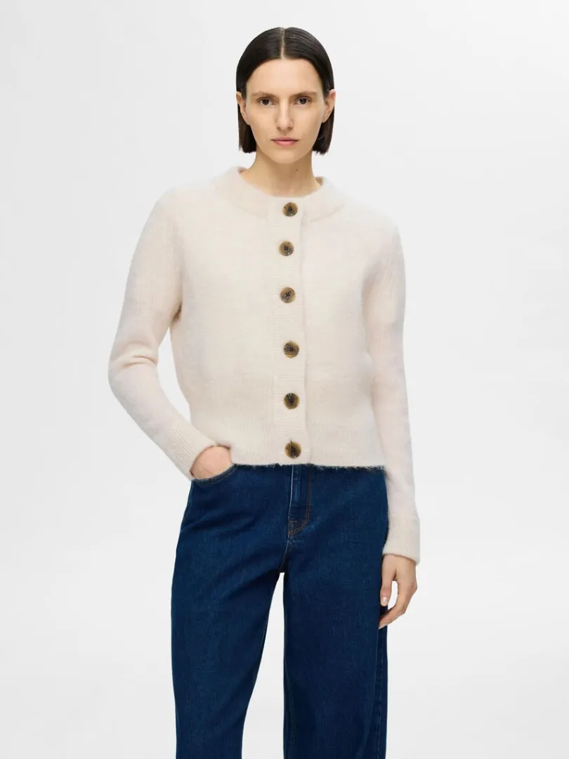 strikket_cardigan_0.webp Strik>SELECTED STRIKKET CARDIGAN Beige