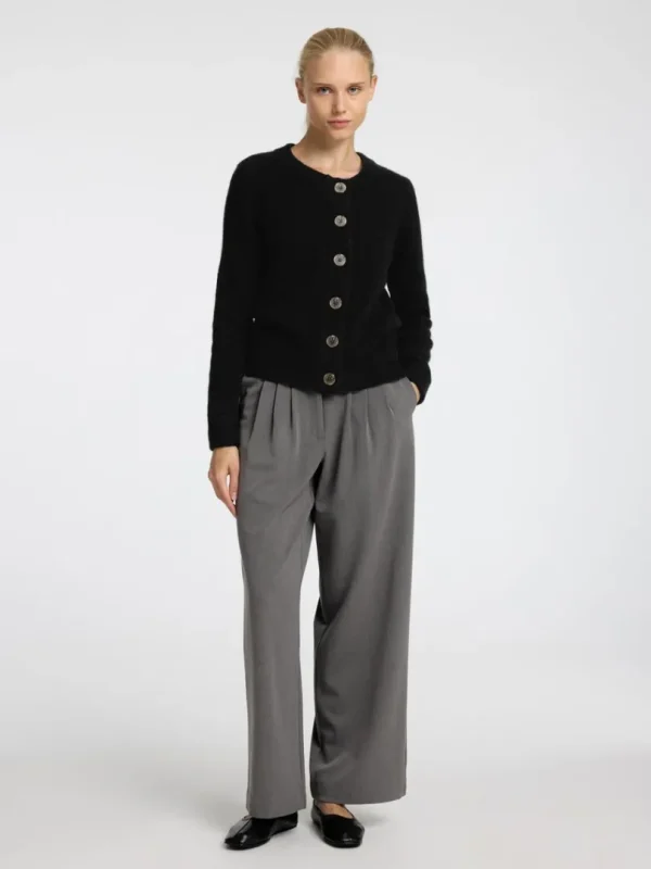 Strik>SELECTED STRIKKET CARDIGAN Black