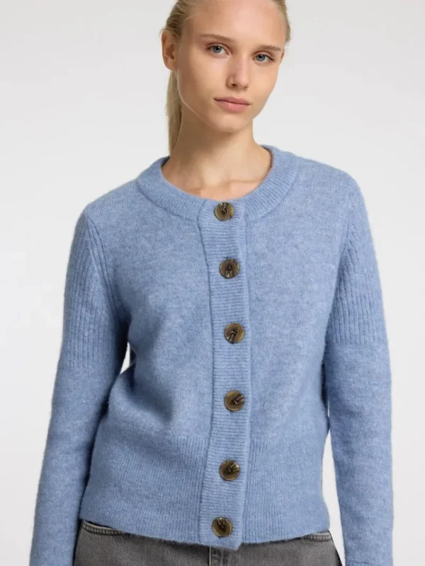 Strik>SELECTED STRIKKET CARDIGAN Blue