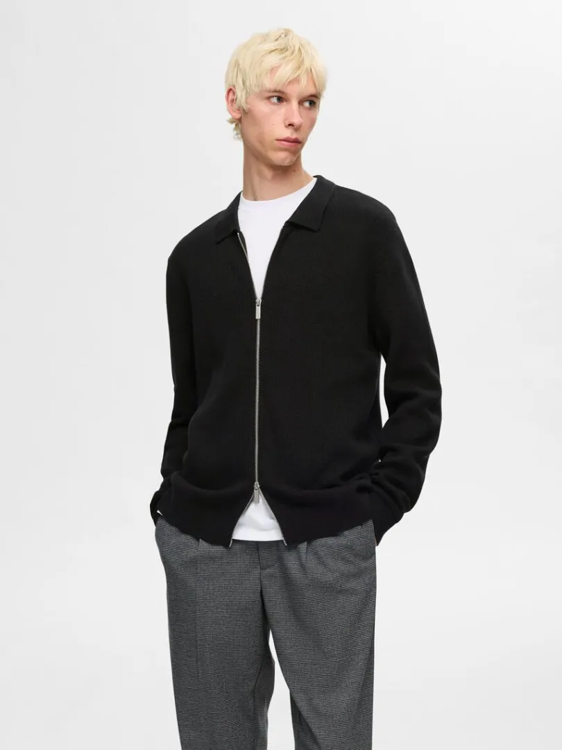 strikket_cardigan_med_lyn_0-3.webp Strik>SELECTED STRIKKET CARDIGAN MED LYNLÅS Black