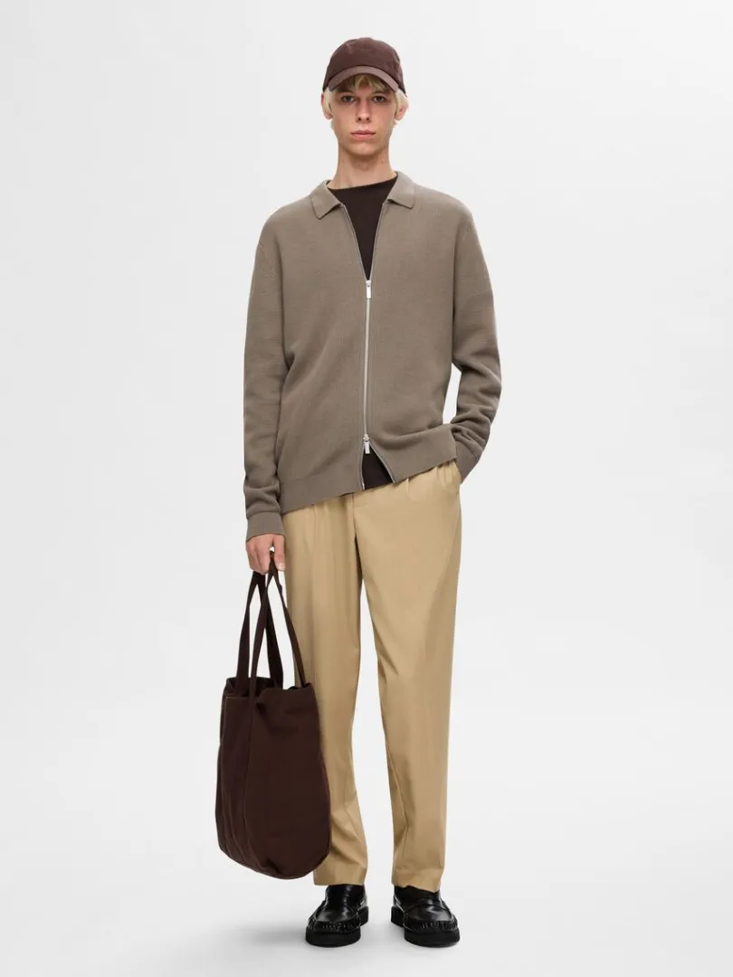strikket_cardigan_med_lyn_1-1.webp Strik>SELECTED STRIKKET CARDIGAN MED LYNLÅS Brown