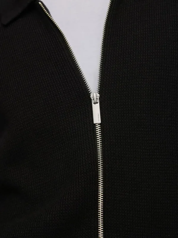 Strik>SELECTED STRIKKET CARDIGAN MED LYNLÅS Black