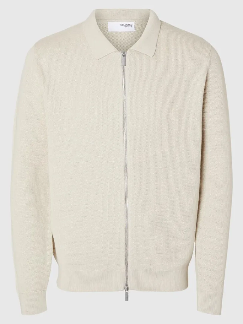 strikket_cardigan_med_lyn_4.webp Strik>SELECTED STRIKKET CARDIGAN MED LYNLÅS Beige
