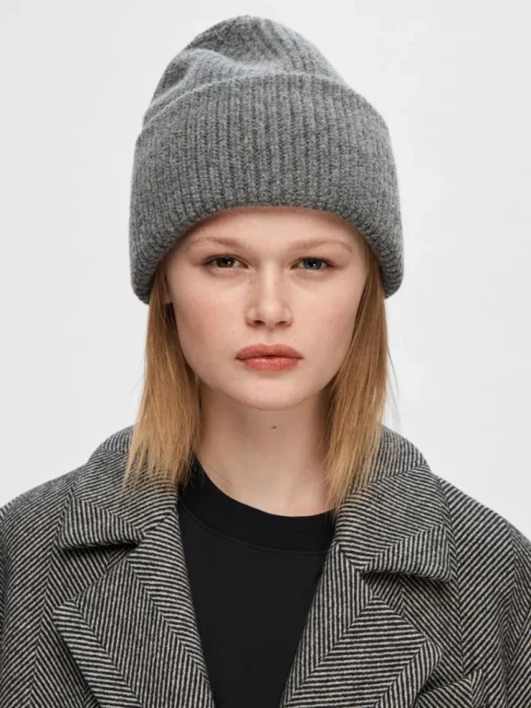 Accessories>SELECTED STRIKKET HUE Grey