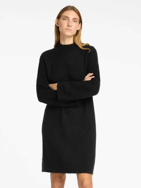 Kjoler | Strik>SELECTED STRIKKET KORT KJOLE Black
