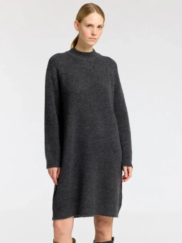 Kjoler | Strik>SELECTED STRIKKET KORT KJOLE Grey