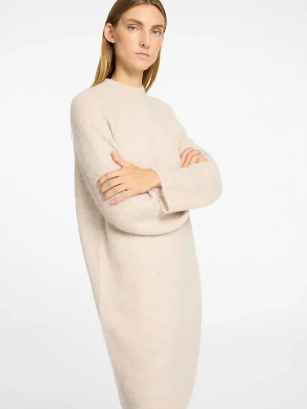 Kjoler | Strik>SELECTED STRIKKET KORT KJOLE Beige