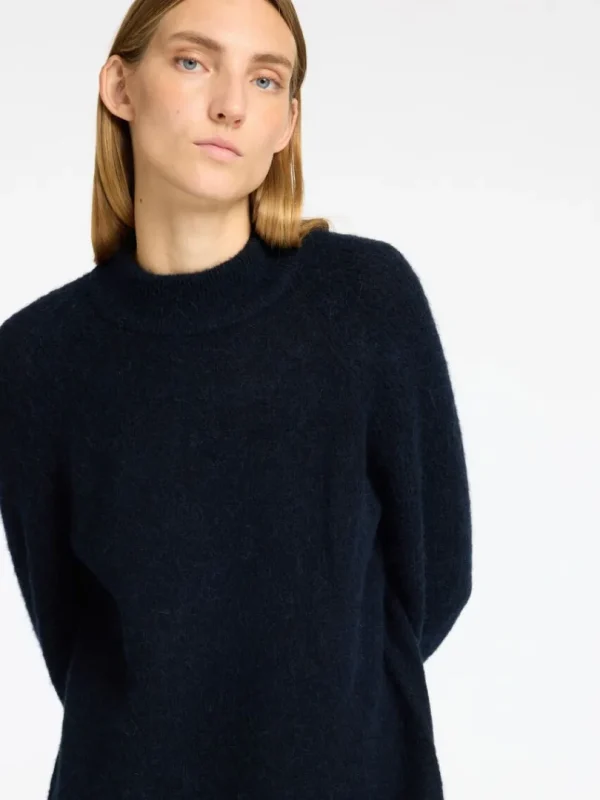 Kjoler | Strik>SELECTED STRIKKET KORT KJOLE Blue
