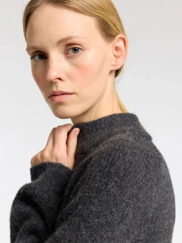 Kjoler | Strik>SELECTED STRIKKET KORT KJOLE Grey