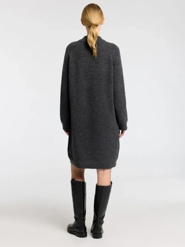 Kjoler | Strik>SELECTED STRIKKET KORT KJOLE Grey