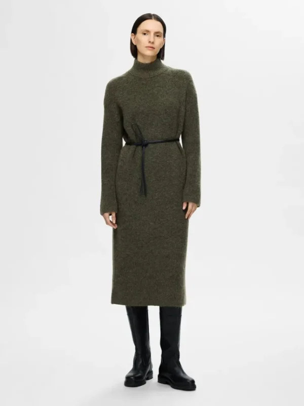 Kjoler | Strik>SELECTED STRIKKET MAXIKJOLE Green