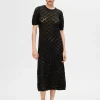 Kjoler | Strik>SELECTED STRIKKET MAXIKJOLE Black