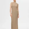 Kjoler | Strik>SELECTED STRIKKET MAXIKJOLE Beige