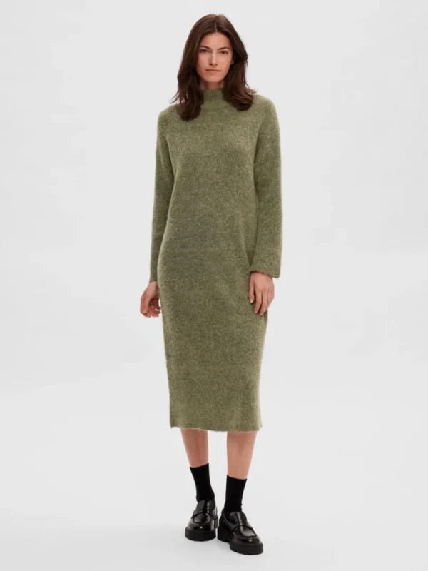 Kjoler | Strik>SELECTED STRIKKET MAXIKJOLE Green
