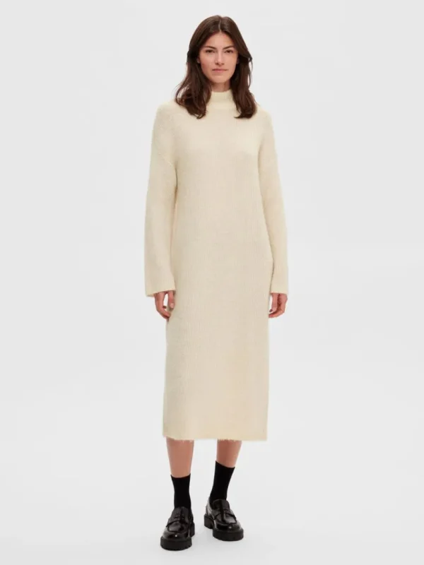 Kjoler | Strik>SELECTED STRIKKET MAXIKJOLE Beige