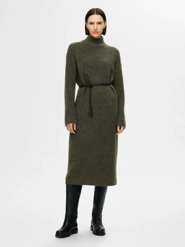 Kjoler | Strik>SELECTED STRIKKET MAXIKJOLE Green